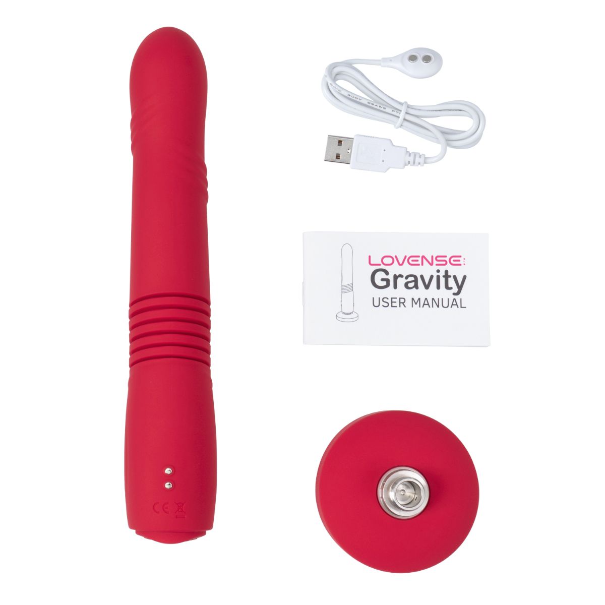 Vibromasseur Va-et-vient Connecté Gravity rouge, DORCELSTORE