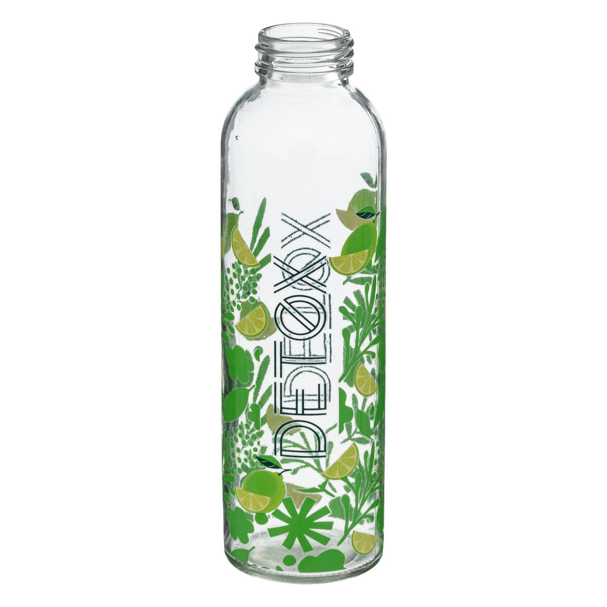 Bouteille réutilisable verre détox 0,5L vert, 5FIVE SIMPLY SMART