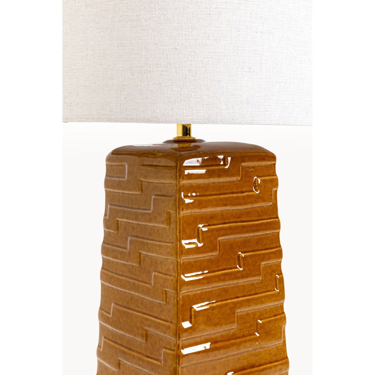 Lampadaire en grès et coton, SIENA orange, KARE DESIGN
