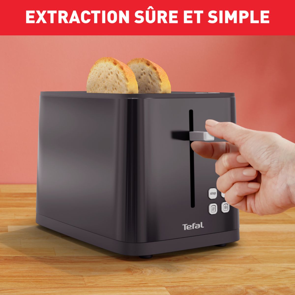 Grille-pain TT640810 écran digital noir, TEFAL