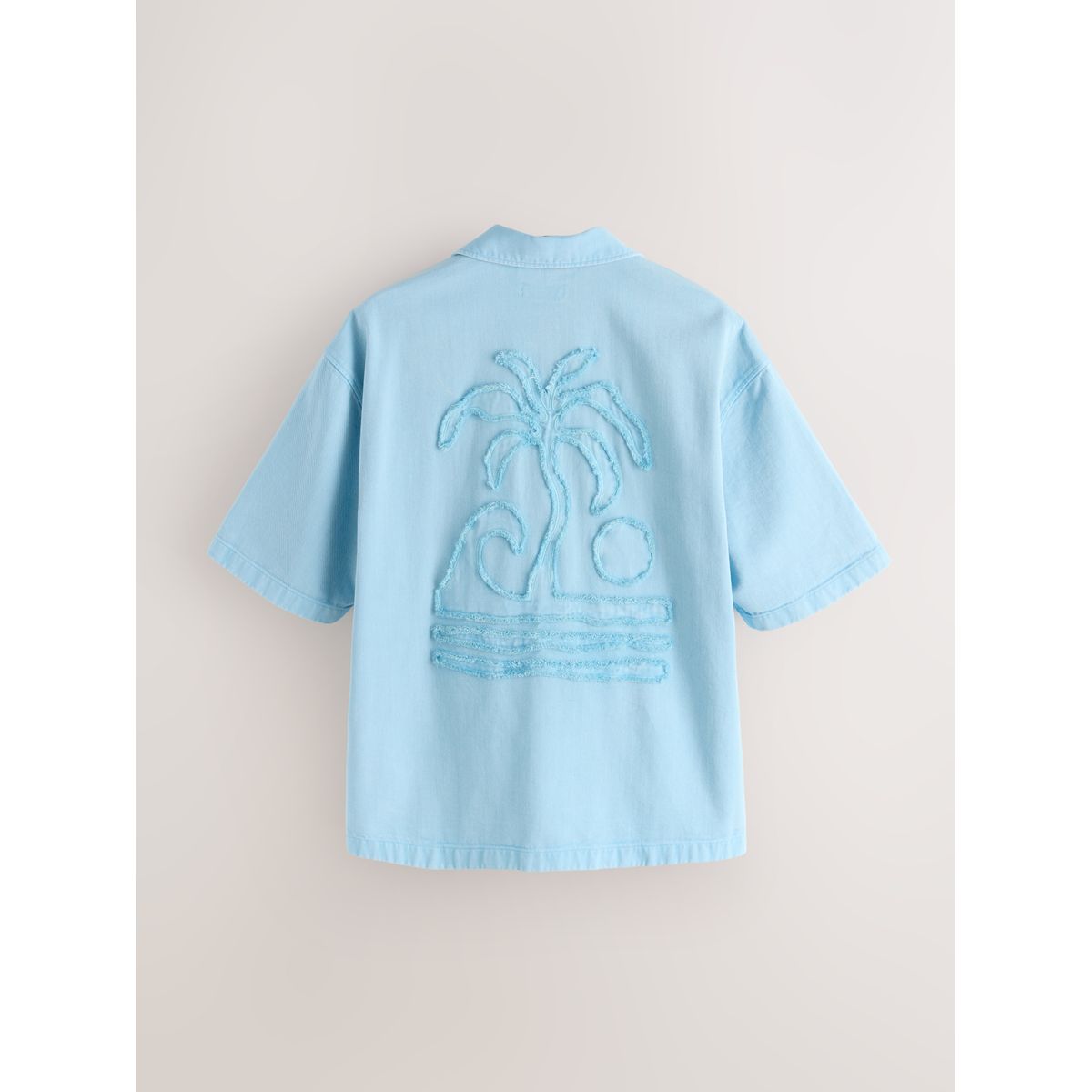 Chemise à manches courtes et motif edit bleu, NEXT