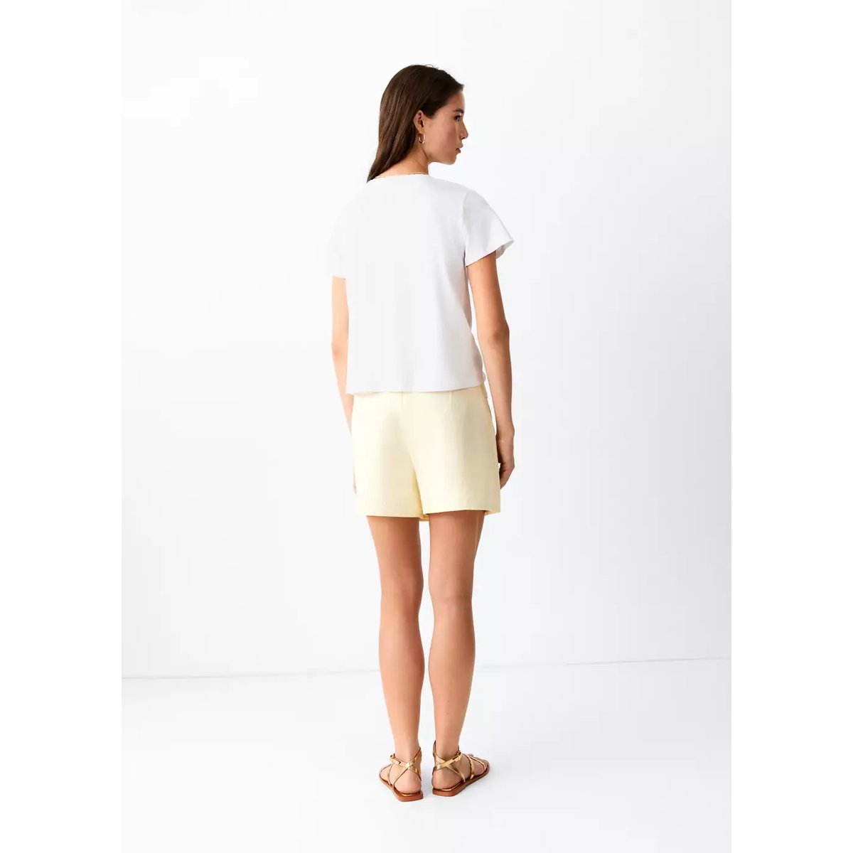 T-shirt 100 % coton blanc cassé, MANGO TEEN