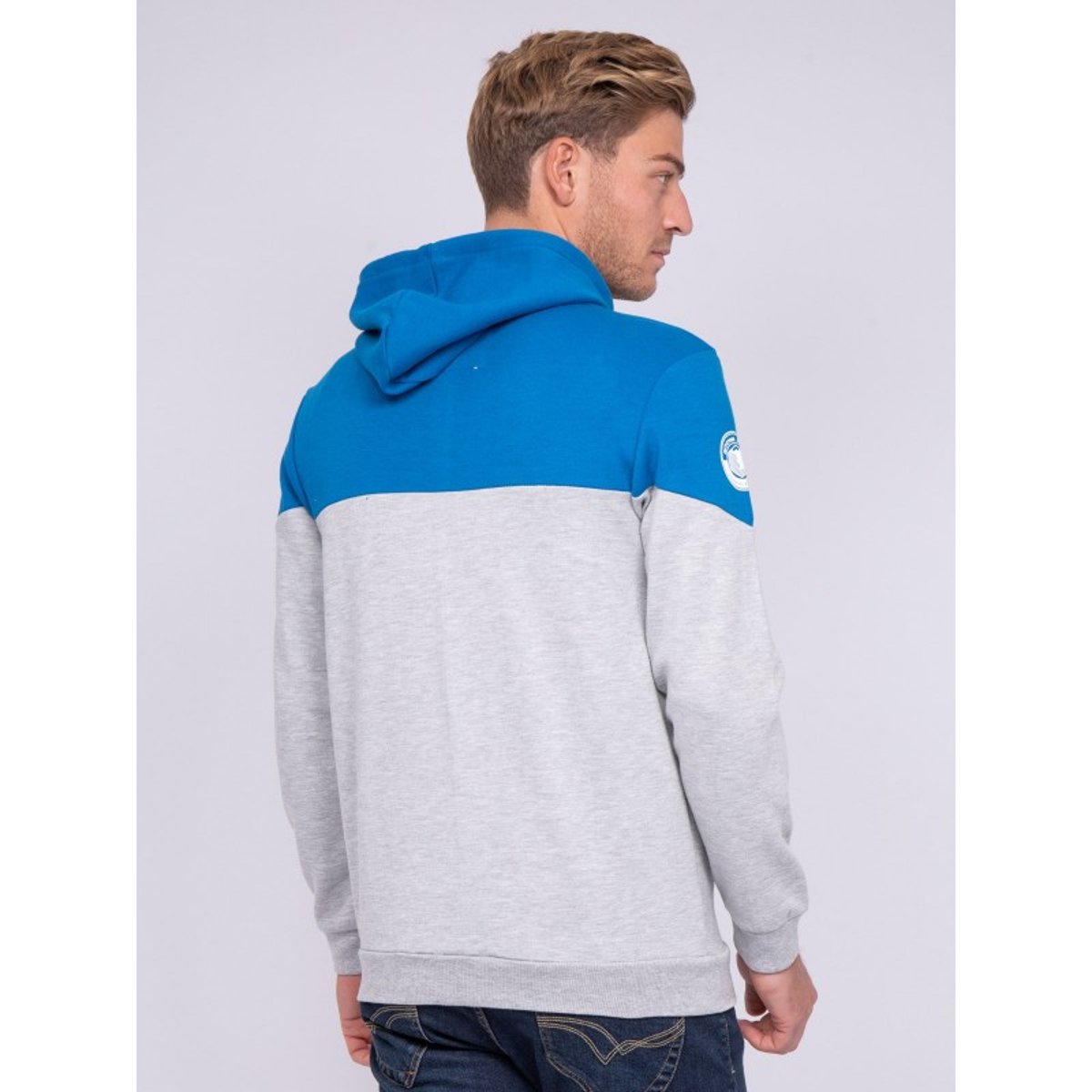 Sweat Zippé Capuche Wick bleu royal, RITCHIE