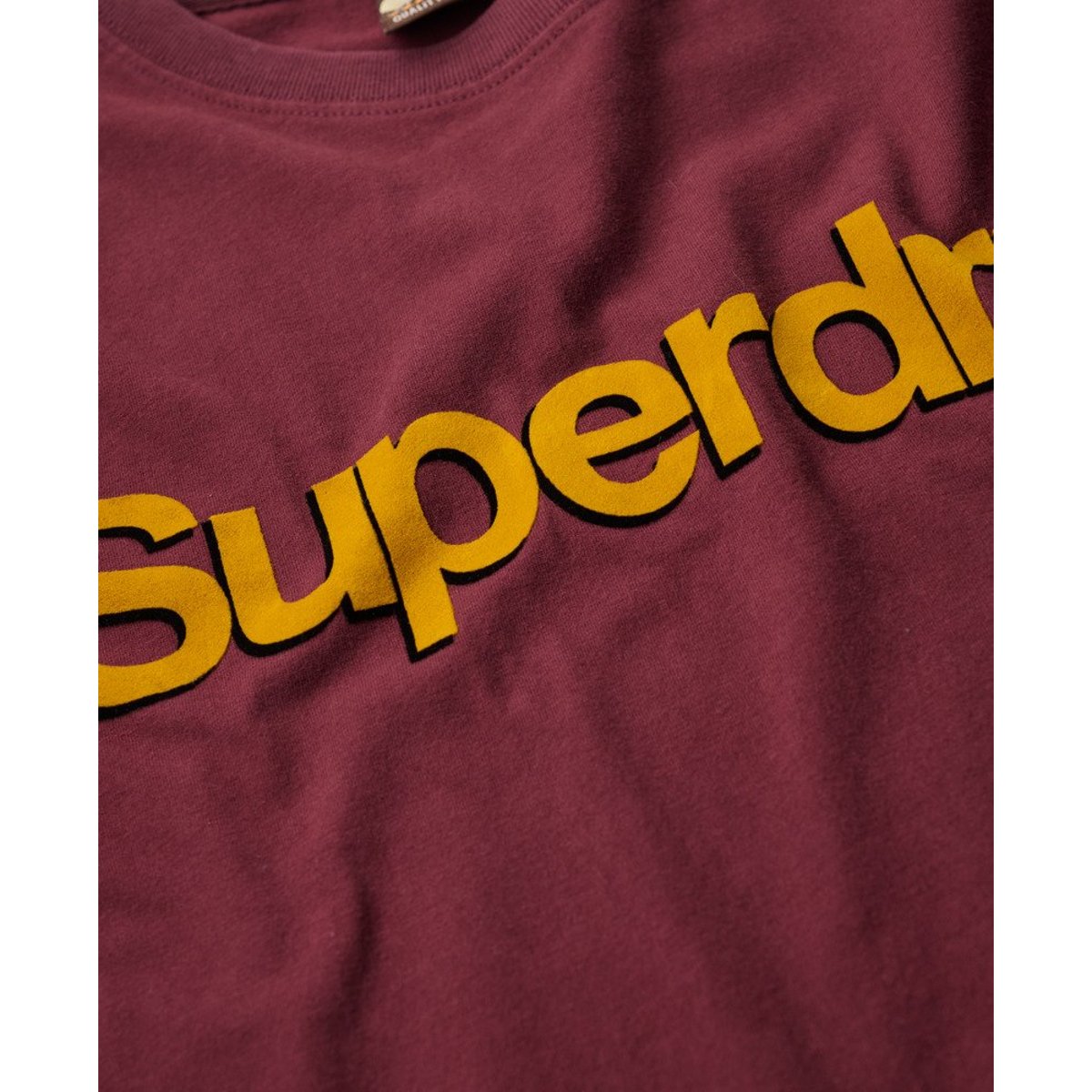T-shirt classique Core Logo Shadow rouge porto, SUPERDRY