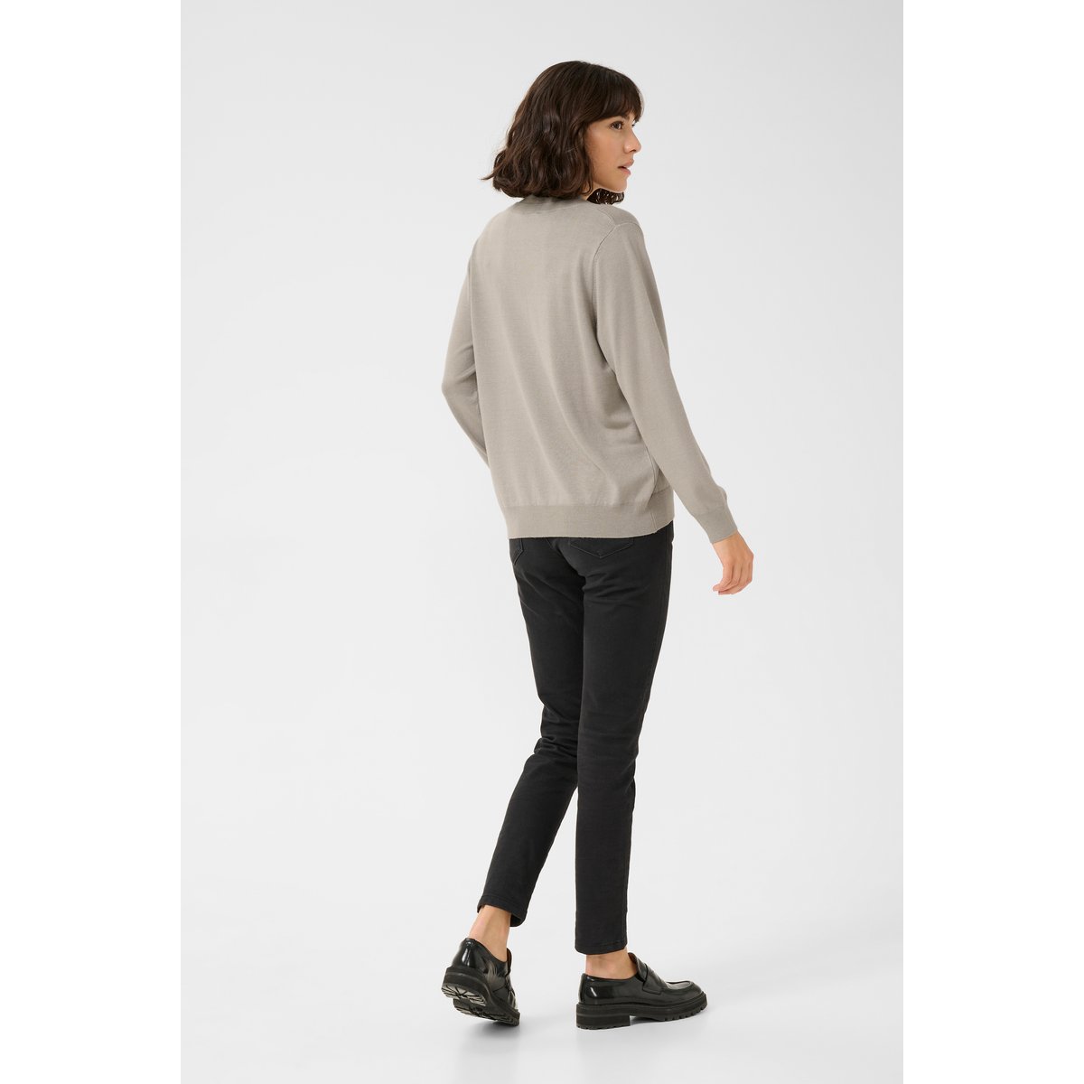 Knitted pullover gris elephant skin, KAFFE