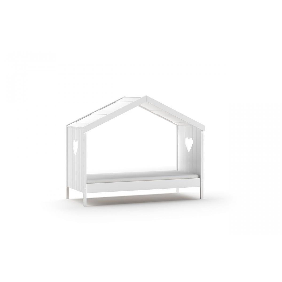 Amori Lit Cabane Ouvert et La Barrière Lit couleur unique, VIPACK