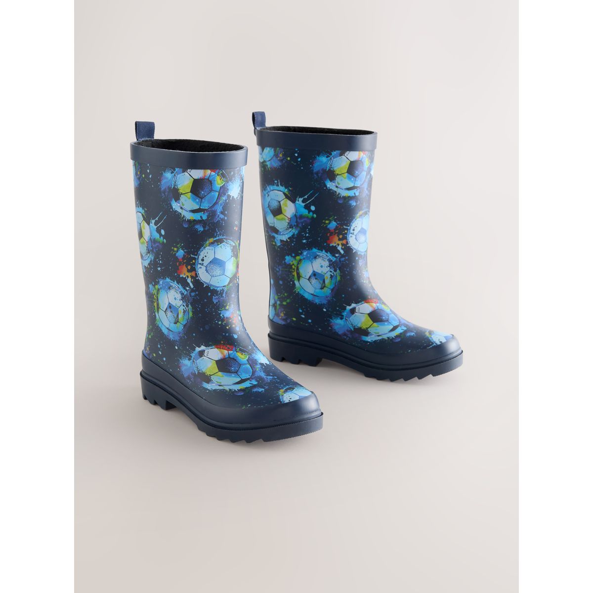 Bottes en caoutchouc bleu marine football, NEXT