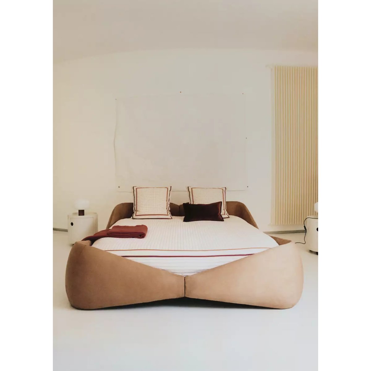 Housse de couette 100 % percale de coton Lit 180/200 cm cognac, MANGO HOME
