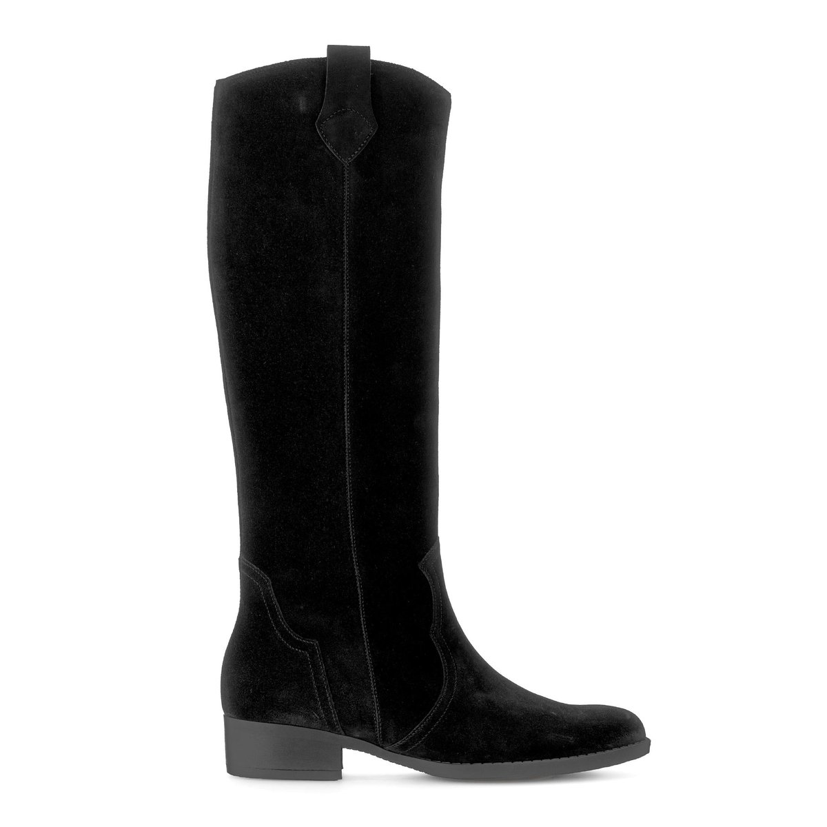 Bottines en cuir à talon décroché noir velours, GABOR