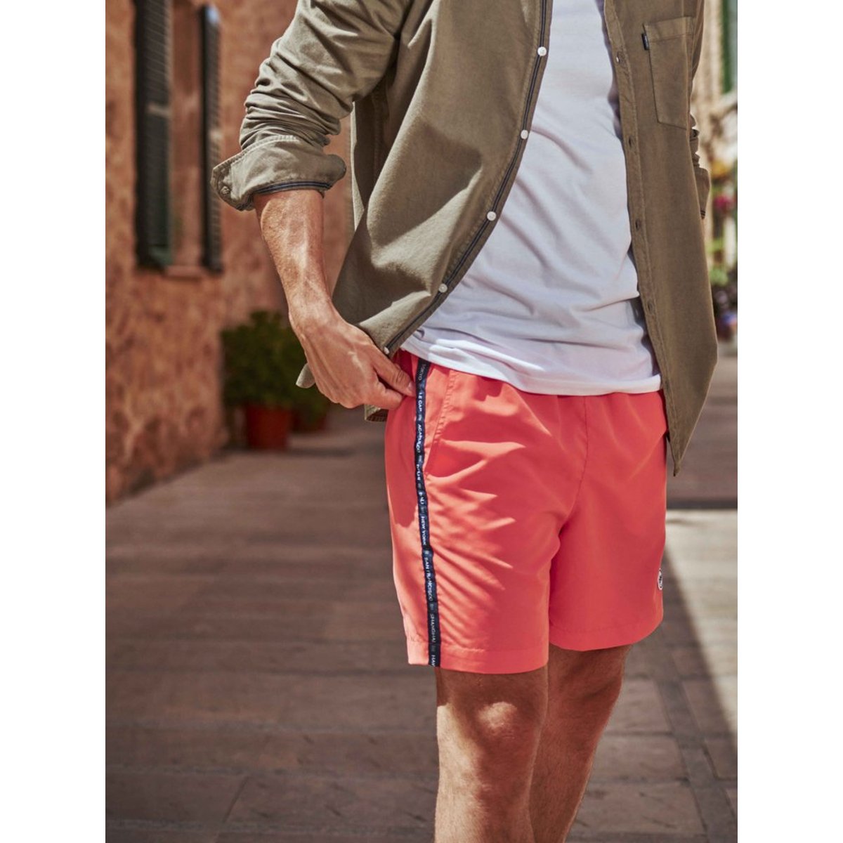Short de bain made in France THOMAS corail, TBS