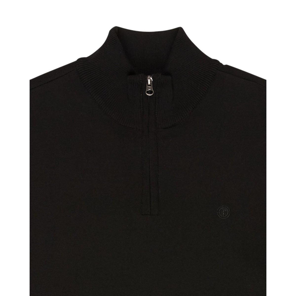 Pull à zip ICON EMBROIDERY noir off black, ELEMENT