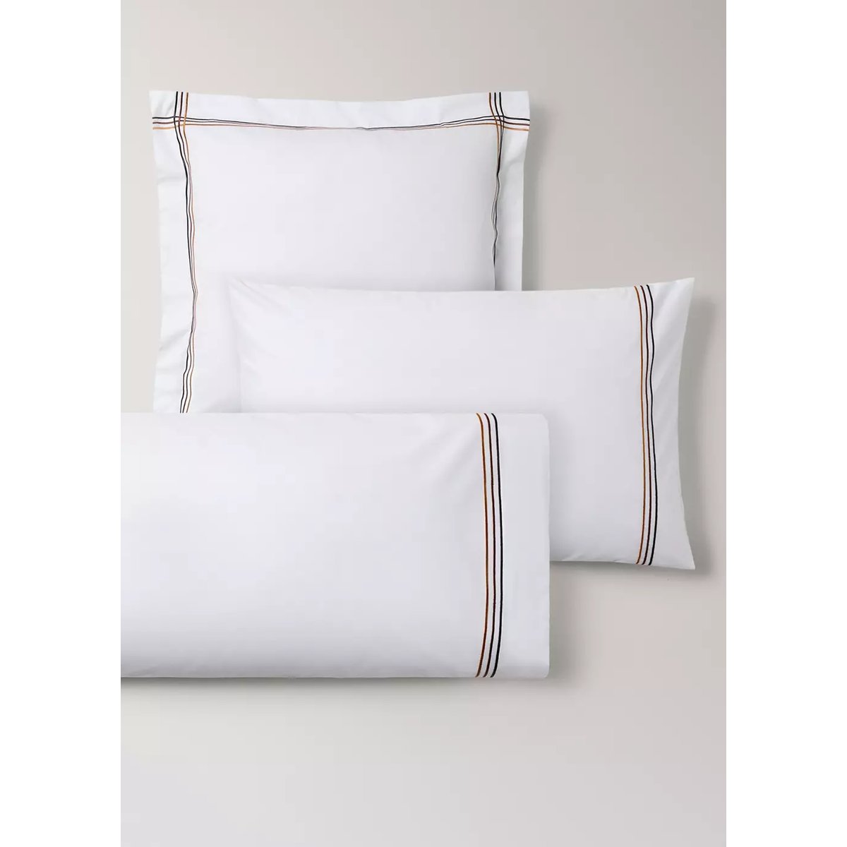 Taie d’oreiller 100 % coton brodé 45x110 cm écru, MANGO HOME