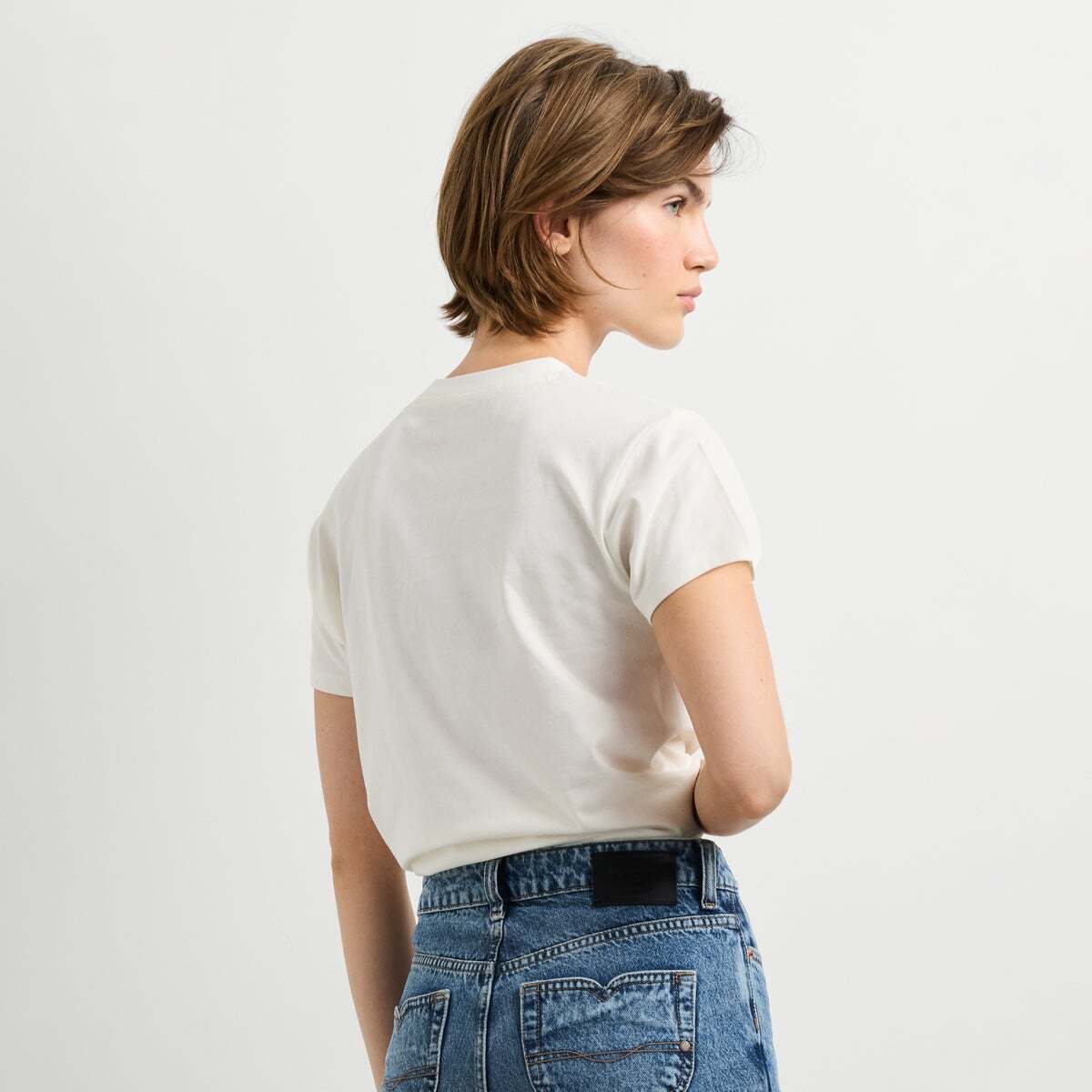 T-Shirt Avec Imprimé Graphique blanche mousse, PEPE JEANS