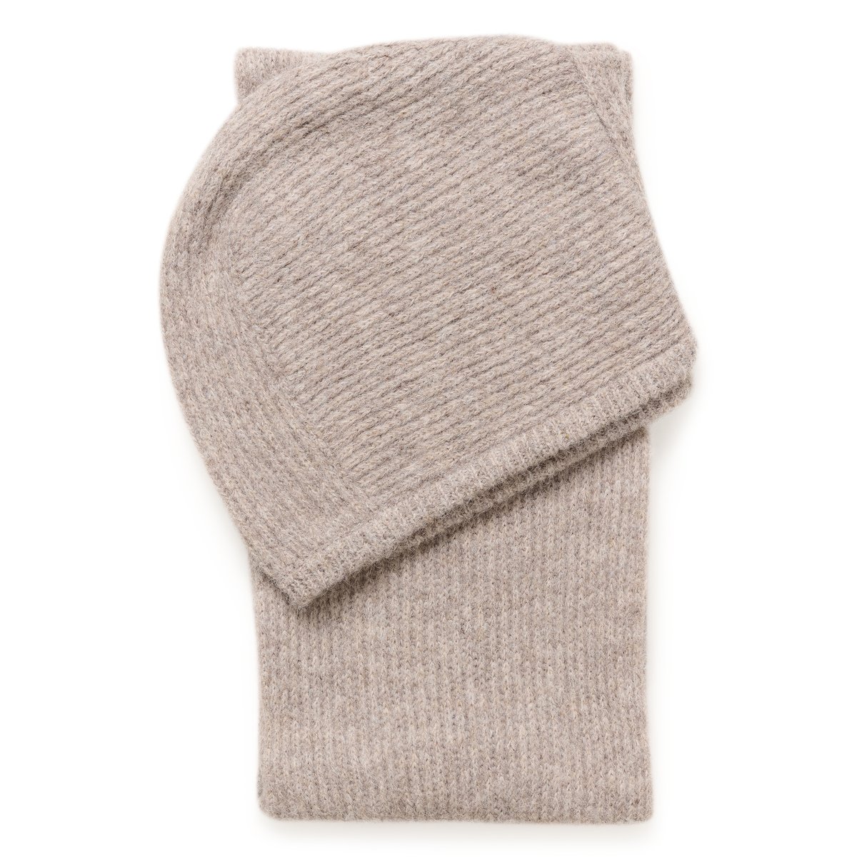 Écharpe beige brown gray melange, CREAM