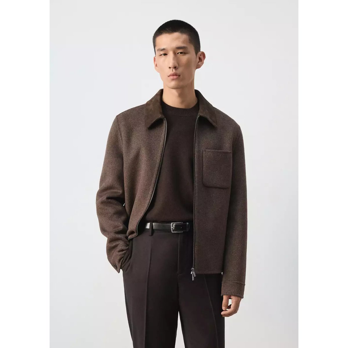 JACKET MART chocolat, MANGO MAN