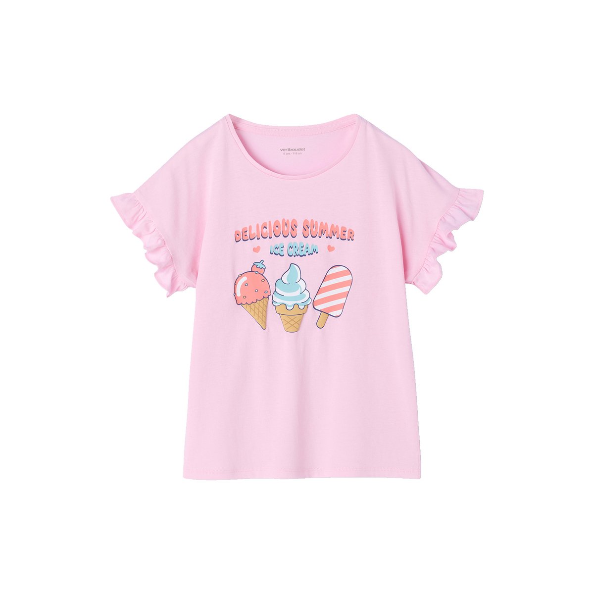 Lot 2 pyjashort manches courtes rose, VERTBAUDET