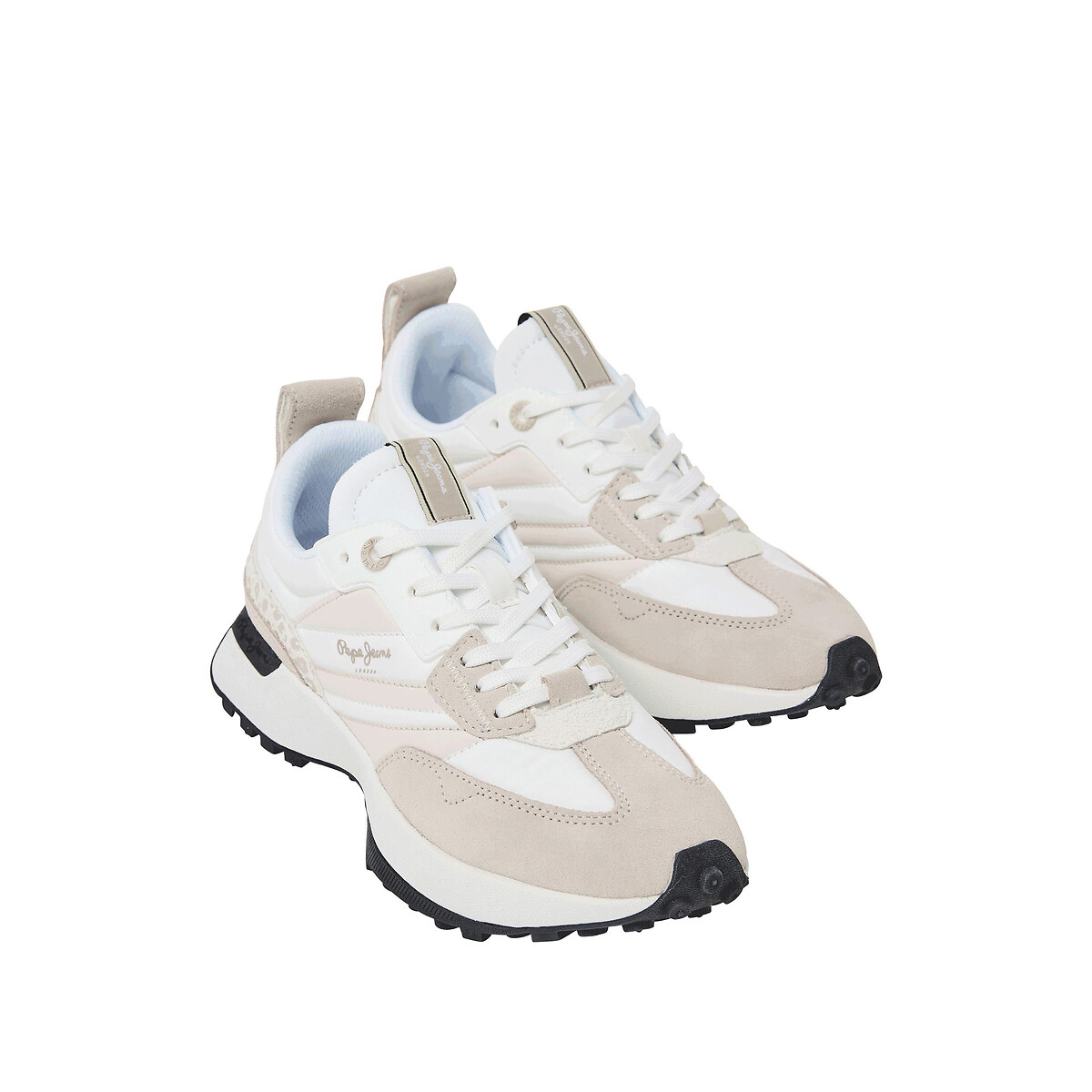 Baskets basses Lucky Print blanc, PEPE JEANS