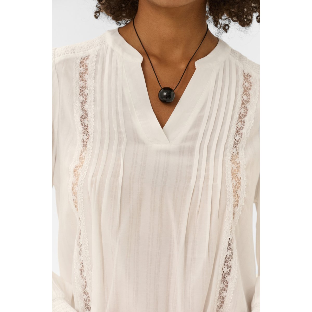 Blouse à manches longues blanc spring gardenia, CULTURE