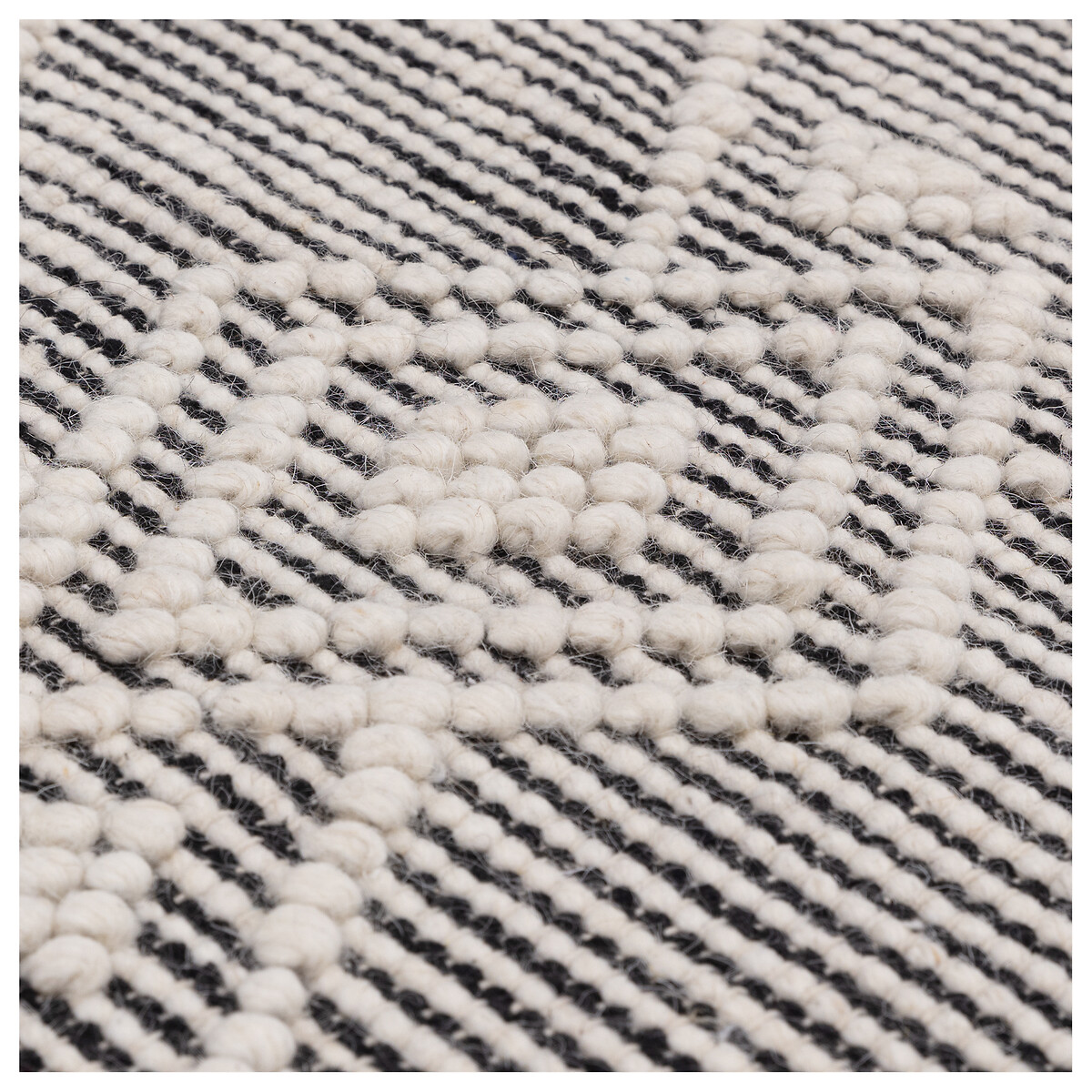 Modern Boho Patterned Rug black, ÉDITÉ