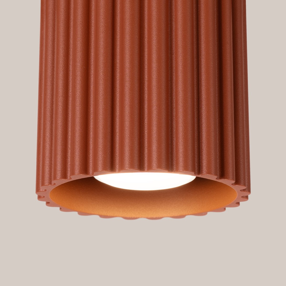 Plafonnier Aluminium Ocre Rouge GU10 1 Aura rouge, EDEN