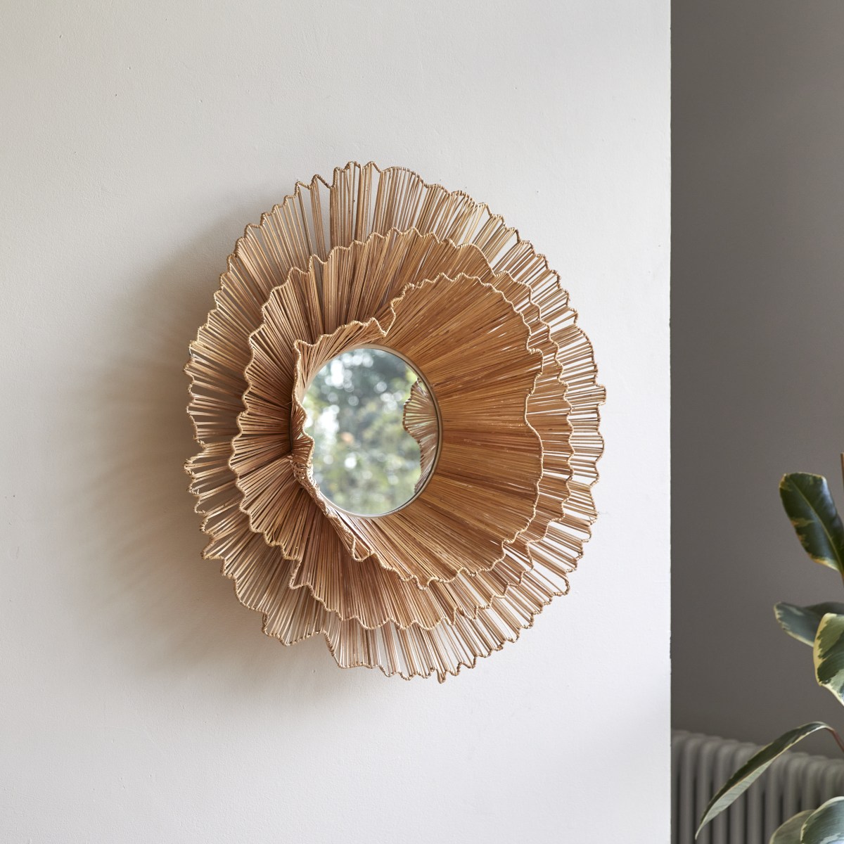 Miroir en Fibres végétales, PIA naturel, TIKAMOON