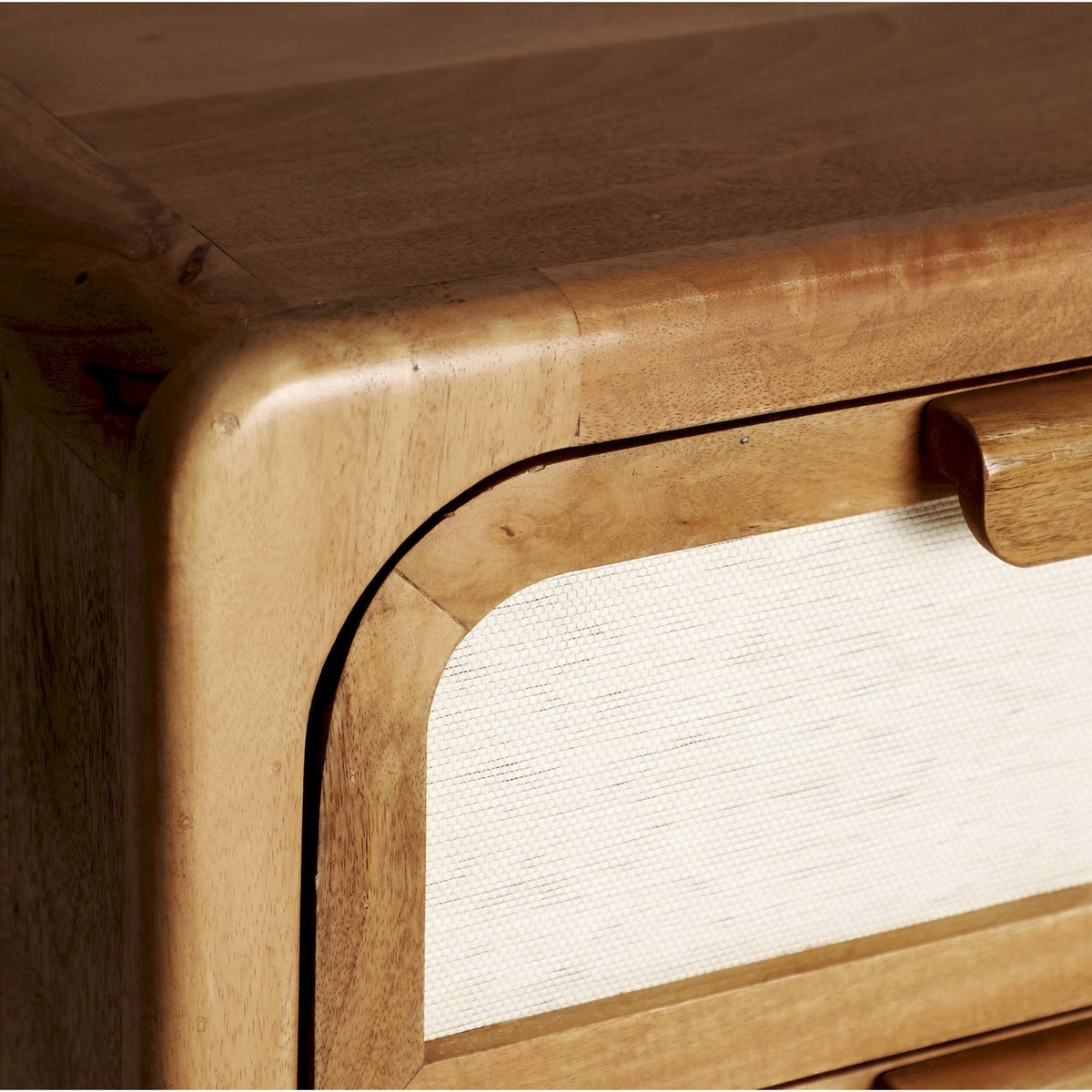 Commode manguier et bambou collection S.LATTES marron et beige, RECOLLECTION