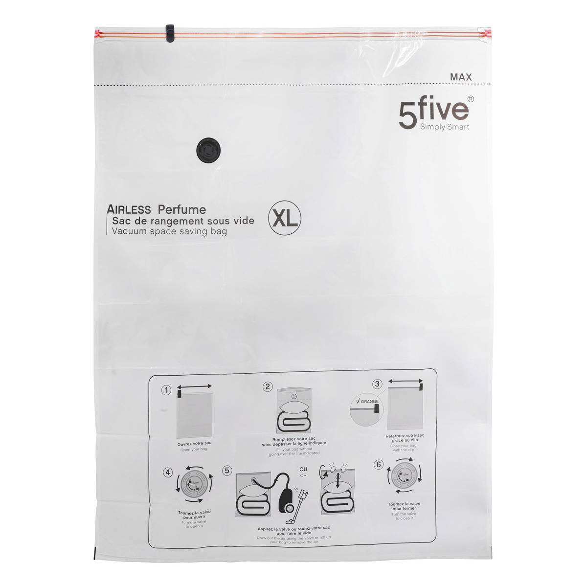 Sac compresseur AIR transparent, 5FIVE SIMPLY SMART