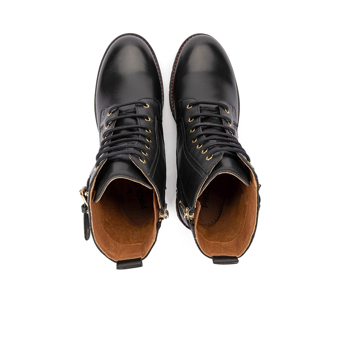 Bottines plates cuir Vicar black, PIKOLINOS