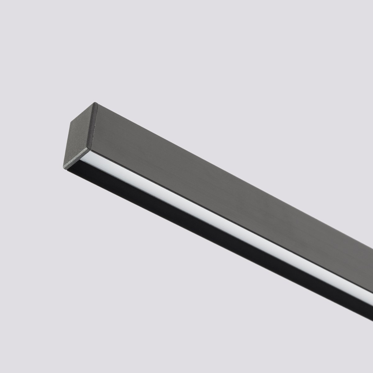 Suspension Aluminium Noir LED 2 Glad noir, EDEN