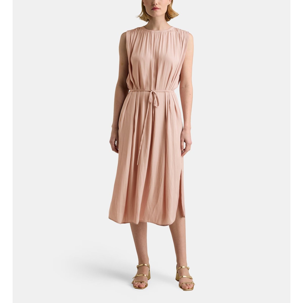 Robe midi fluide enigme satl rose terracotta, GALERIES LAFAYETTE