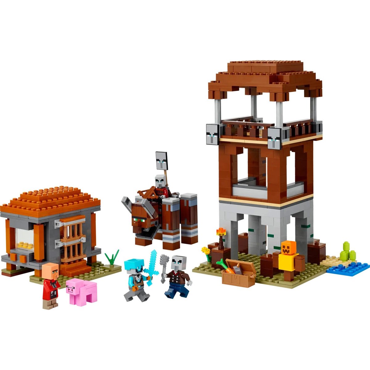 LEGO Minecraft - Avant-Poste des Pillards et Ravageur - Set de Construction 21278 multicolore, LEGO