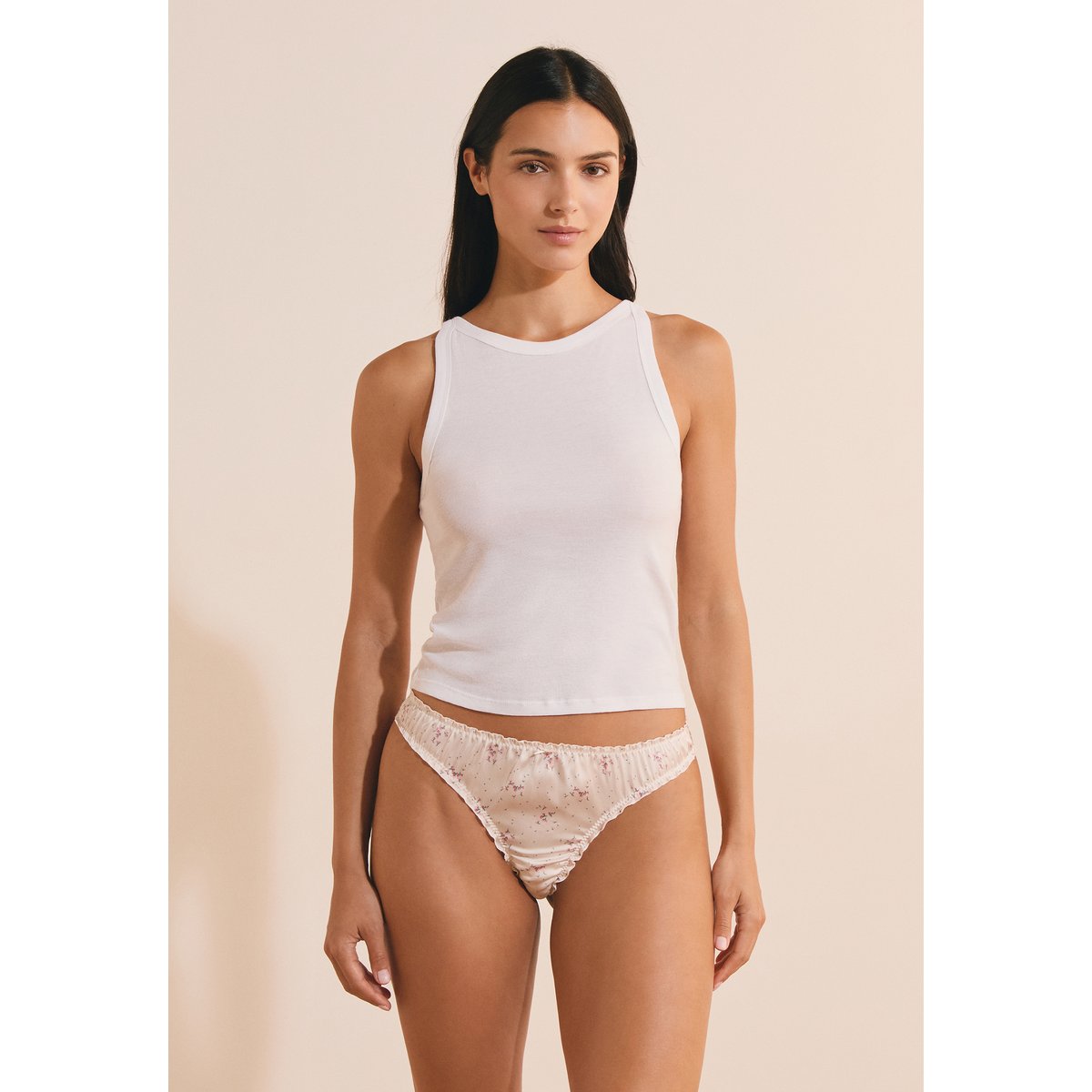 String bloomer satiné NORA SATIN rose, ETAM