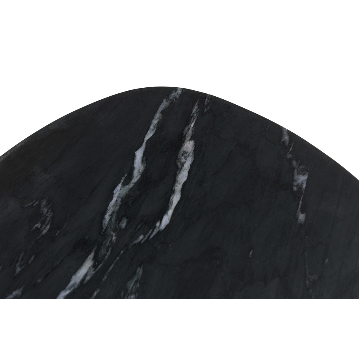 Tables basses gigognes ovales en marbre noir et métal (lot de 2) PLATZ noir, MILIBOO