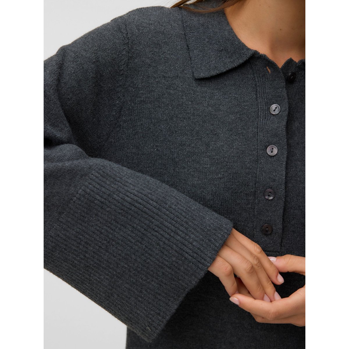 Robe En Maille dark grey melange, VERO MODA