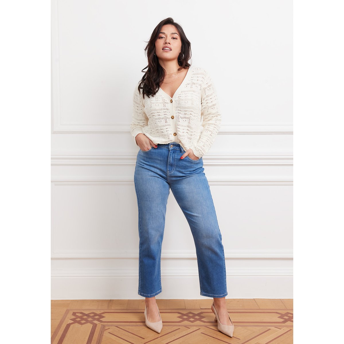 Jean coupe droite medium blue, LOLALIZA