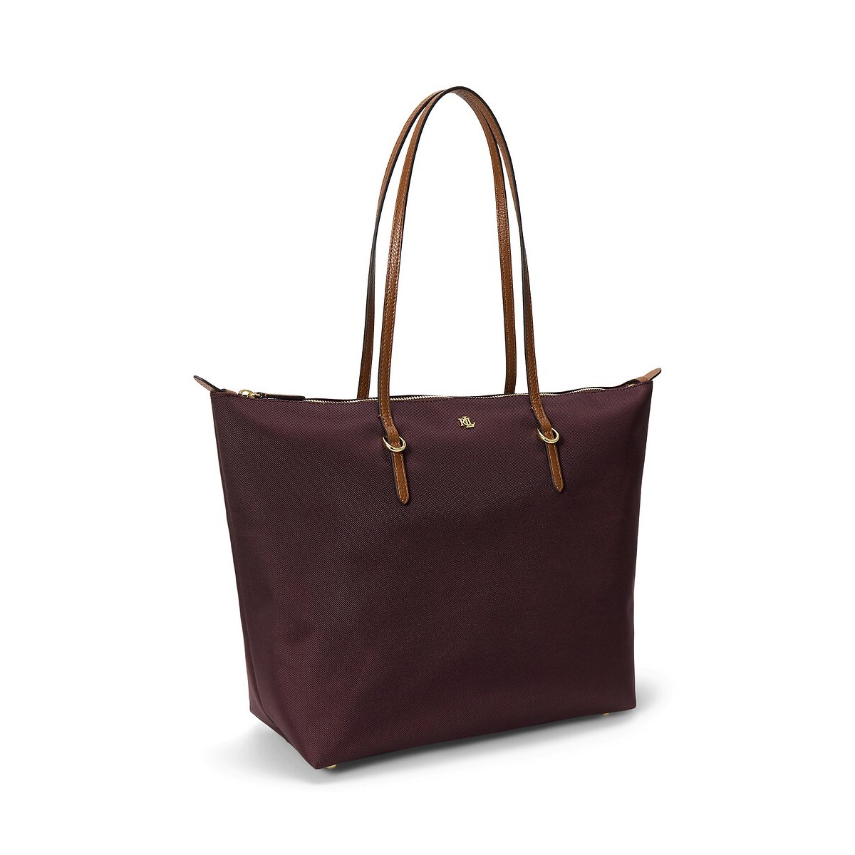 Sac tote large en toile, KEATON bordeaux, LAUREN RALPH LAUREN