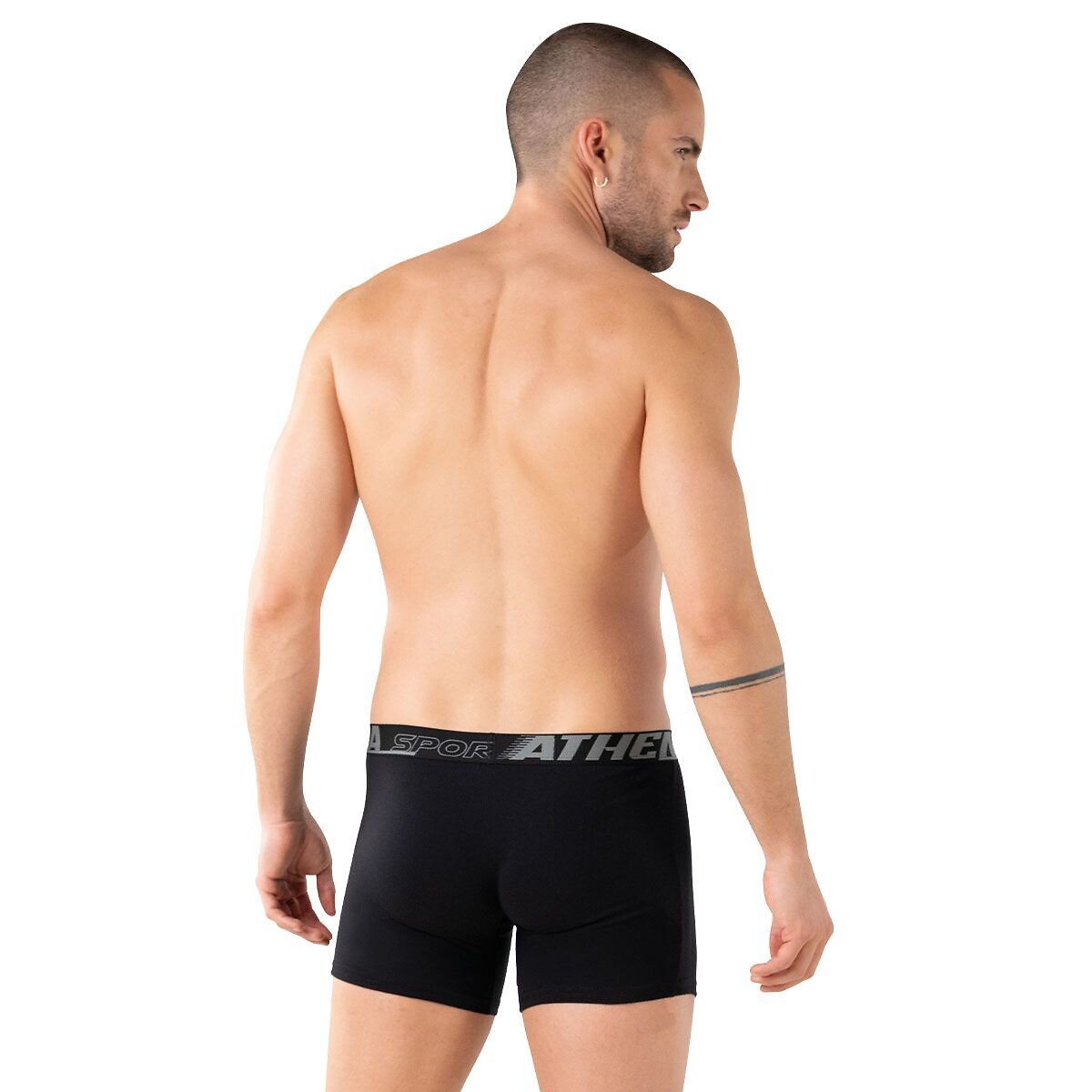 Set van 3 boxershorts Air fit sport zwart + grijs + blauw, ATHENA
