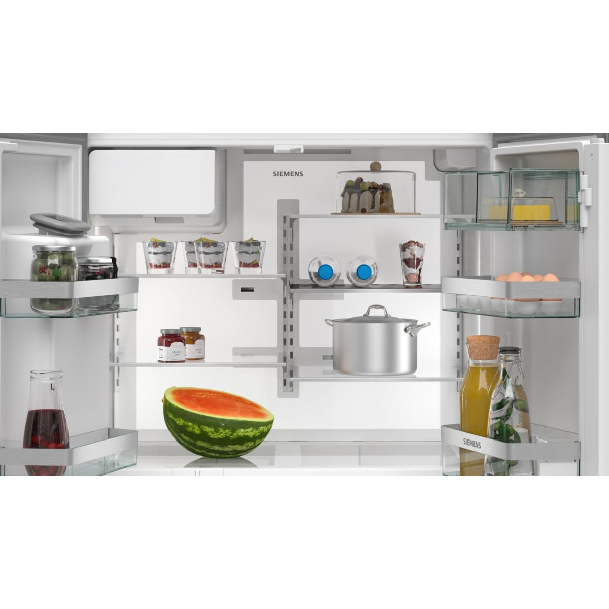 Réfrigérateur multi portes KF96DPXEA iQ700, Tiroirs hyperFresh 0°C couleur unique, SIEMENS