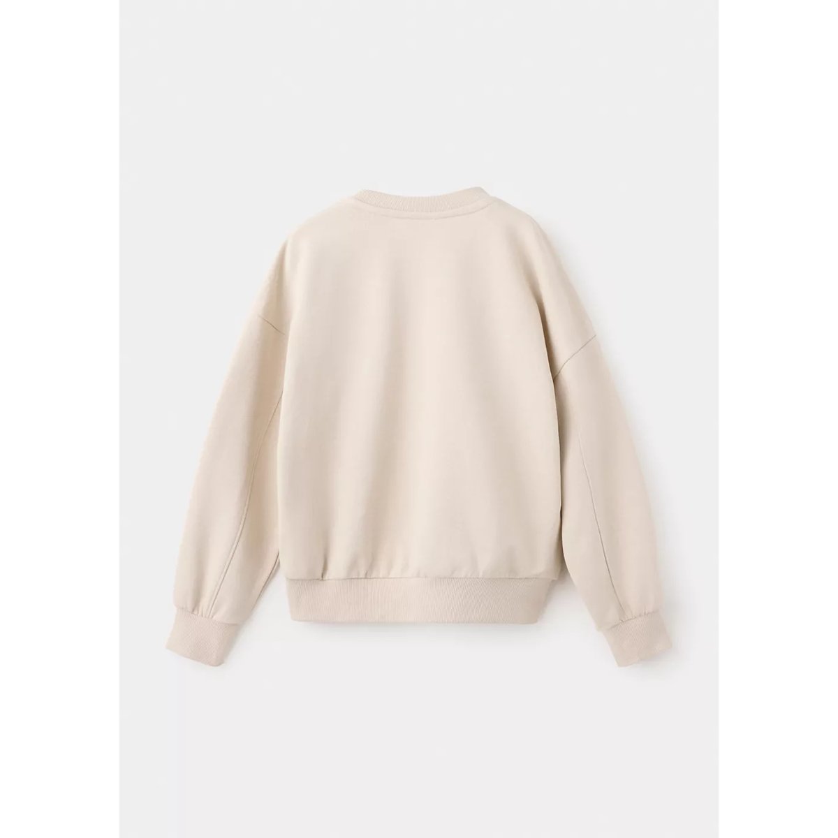 Sweat à écussons avec fleurs brodées écru, MANGO KIDS