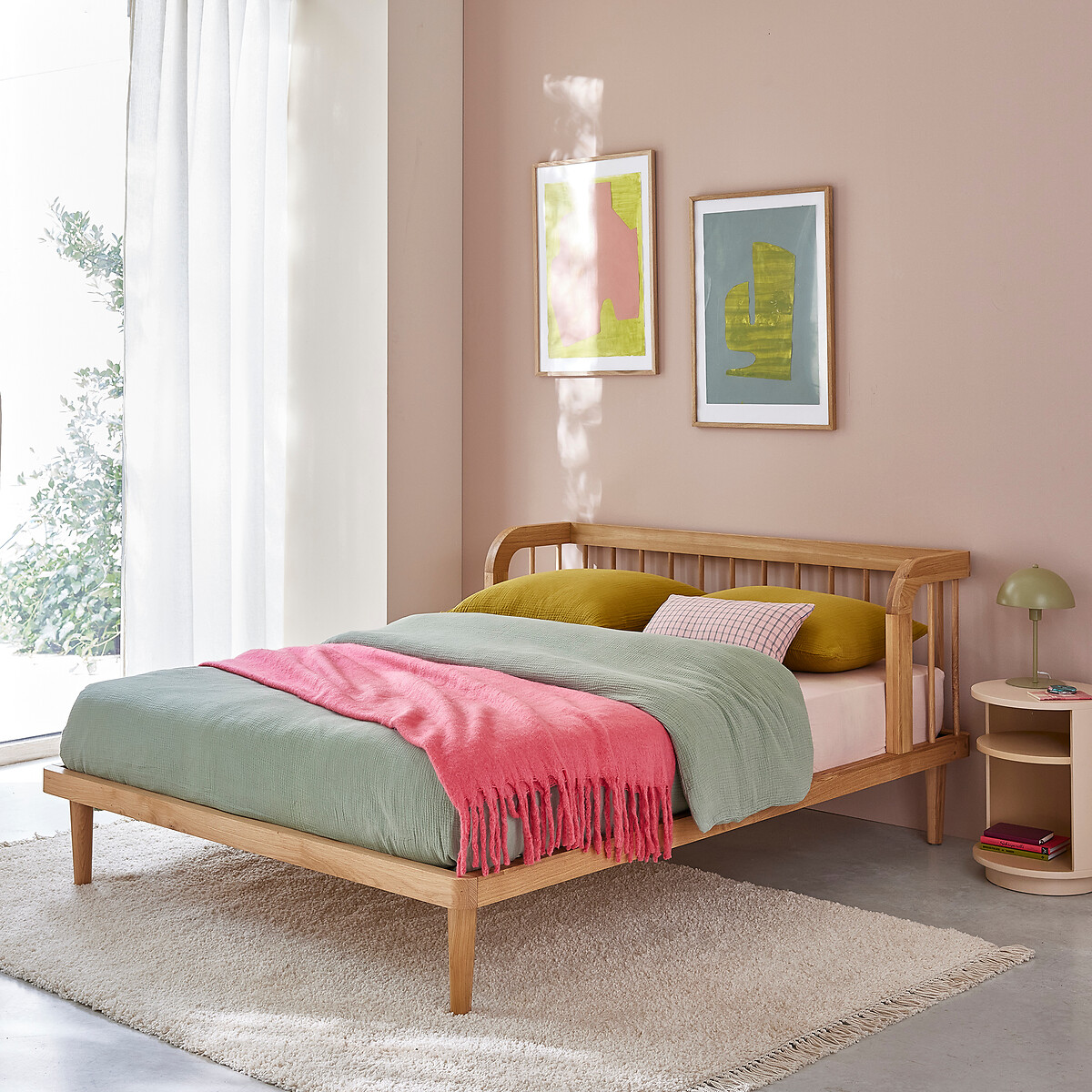 Matea Solid Oak Bed with Bed Base oak, LA REDOUTE INTERIEURS