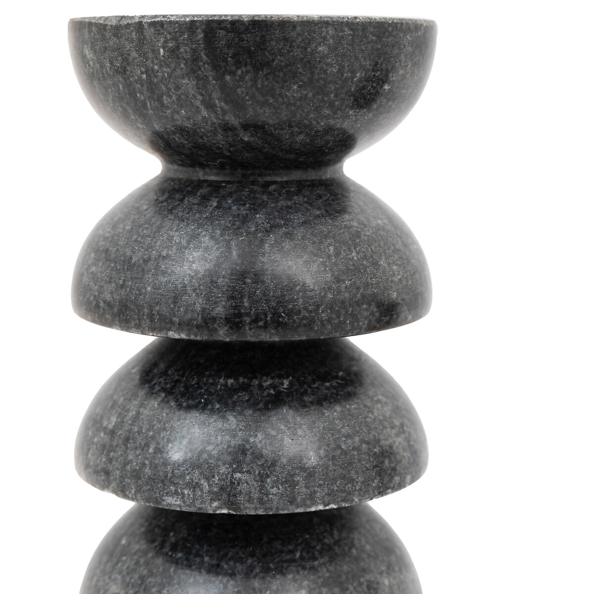 Set of 2 Azuaga Marble Candlesticks grey, ÉDITÉ