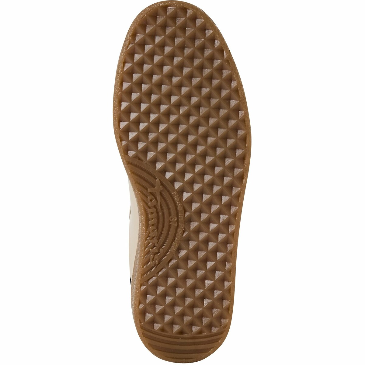 Baskets en cuir beige, TAMARIS