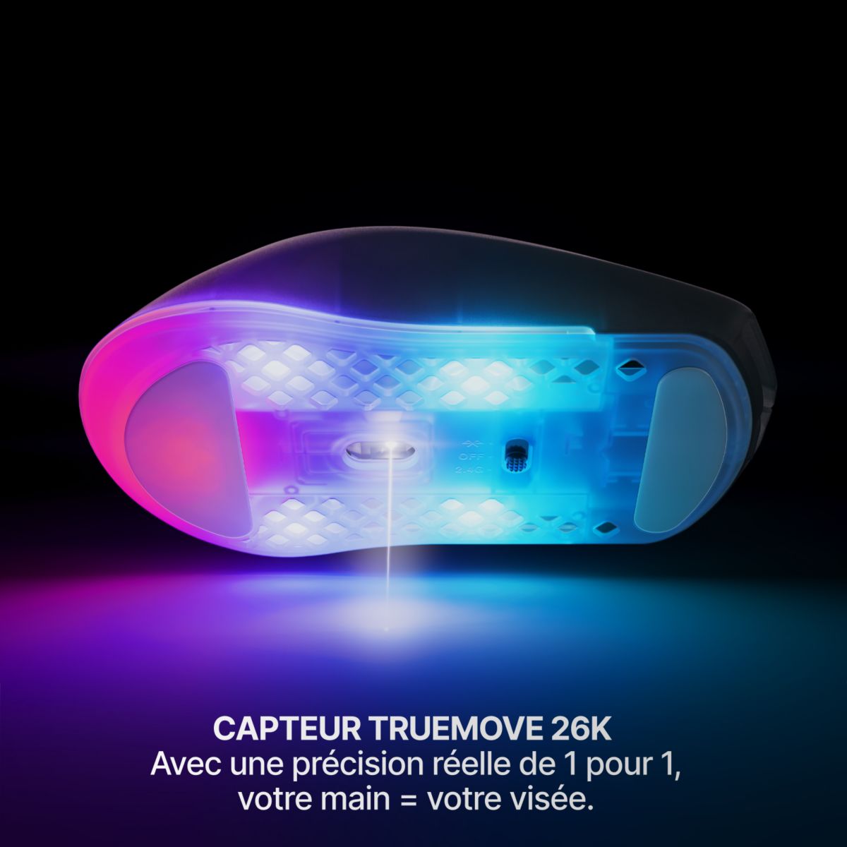 Souris Gamer Sans Fil Aerox 3 WL Gen 2 - Shadow couleur unique, STEELSERIES