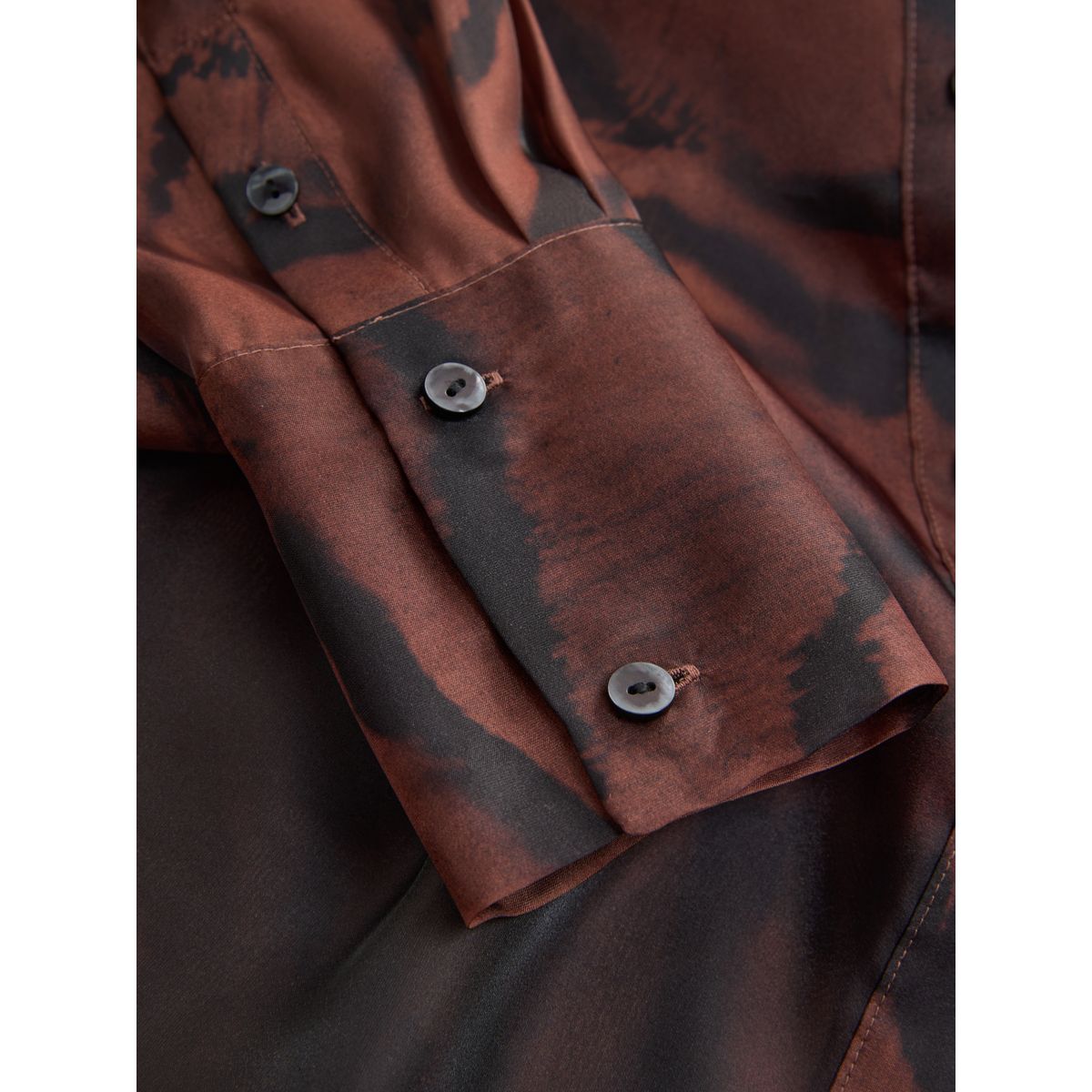 Chemise transparente à manches longues imprimé zèbre marron/orange, NEXT