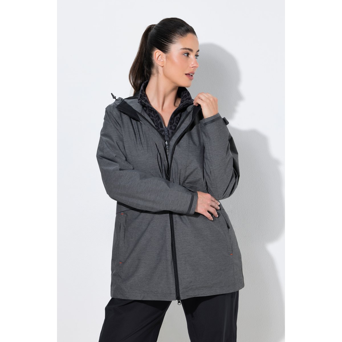 Veste technique HYPRAR Zip-In gris foncé, ULLA POPKEN