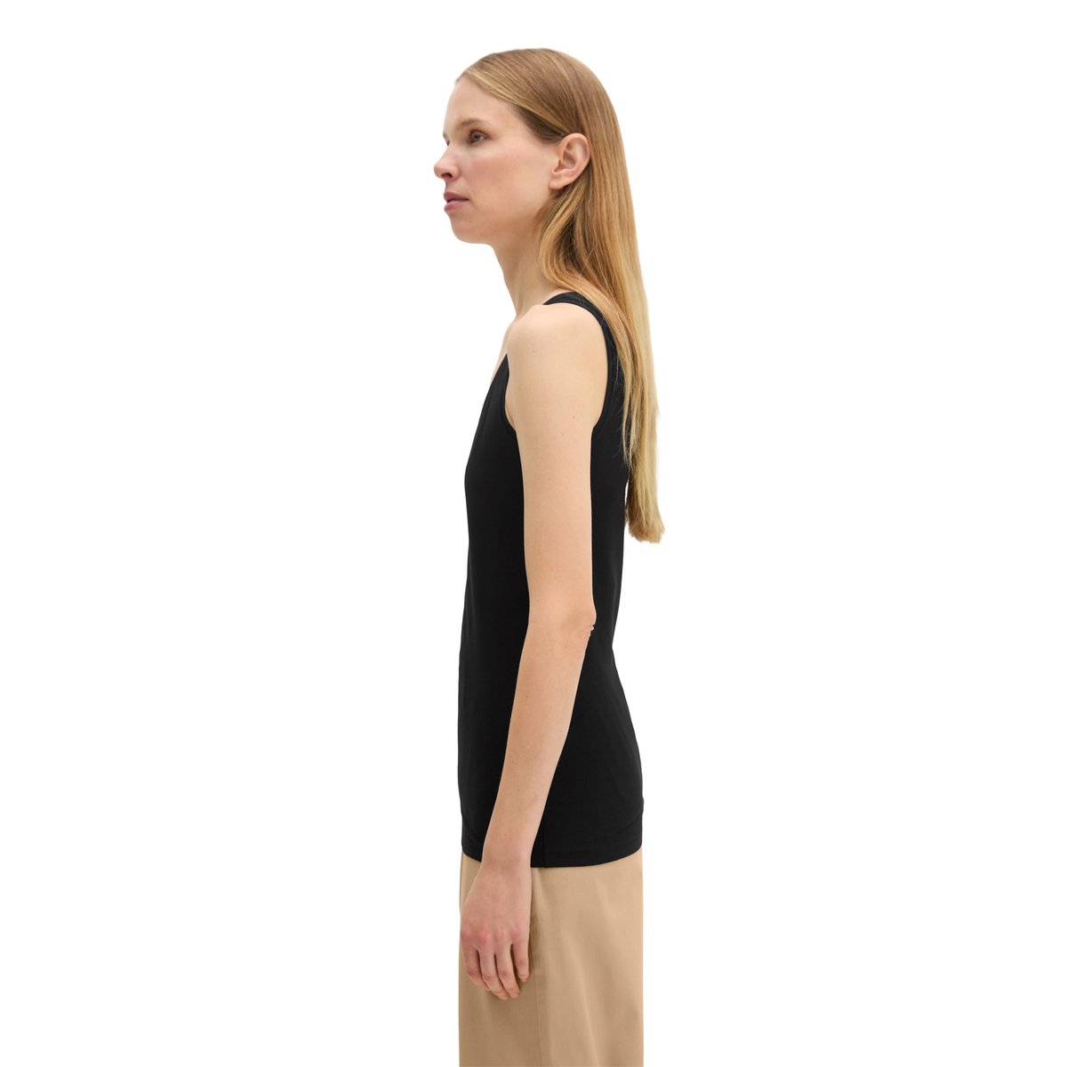 Débardeur slim en jersey simple stretch blanc, MARC O'POLO