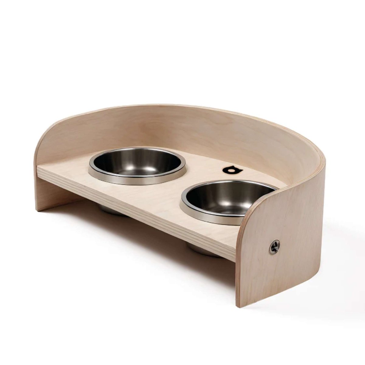 Gamelle double surélevée pour chat et chien Nook Dinner beige, MAMAPETZ