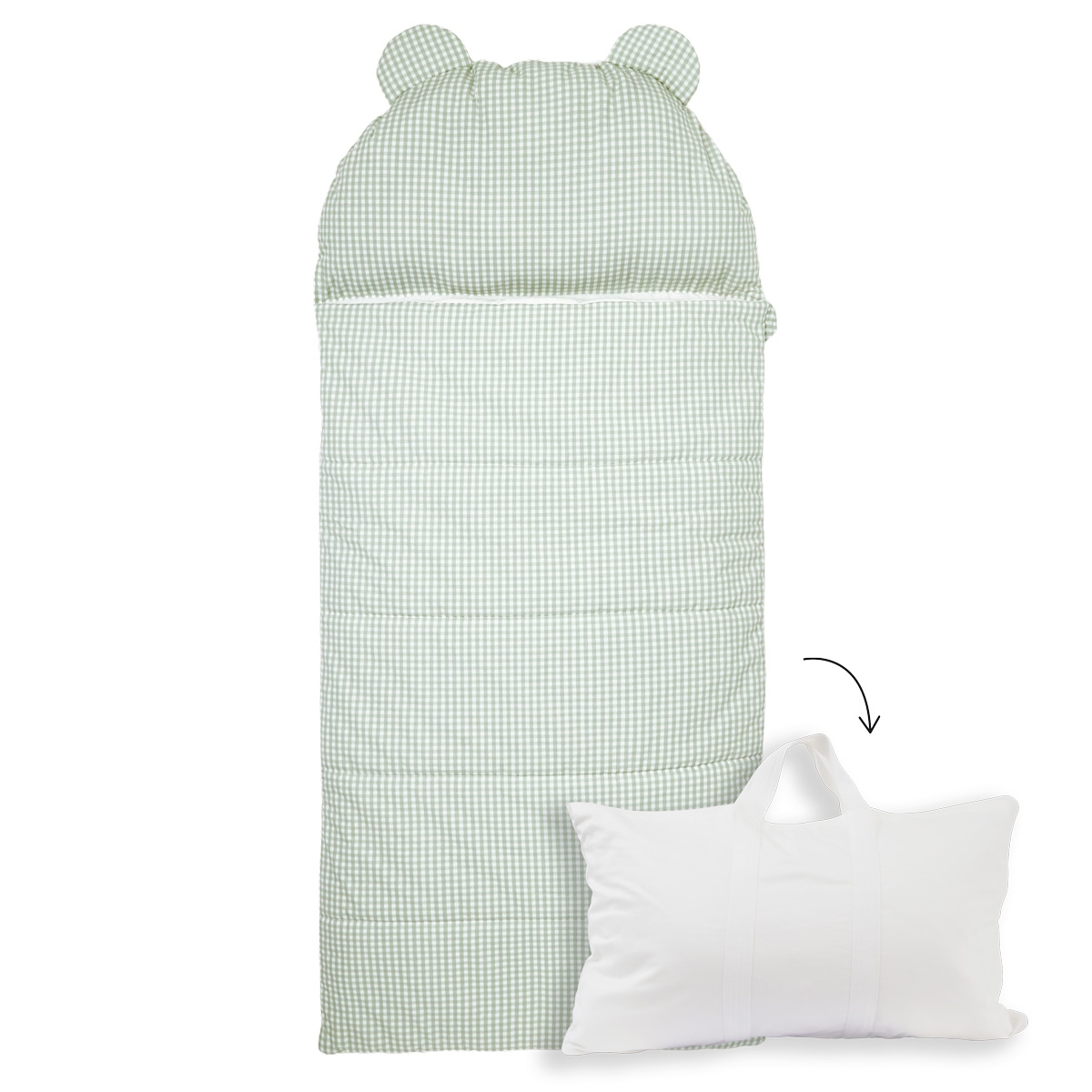 Sac de couchage maternelle 'FilOdoo' OLIVE vert, LITTLE CREVETTE