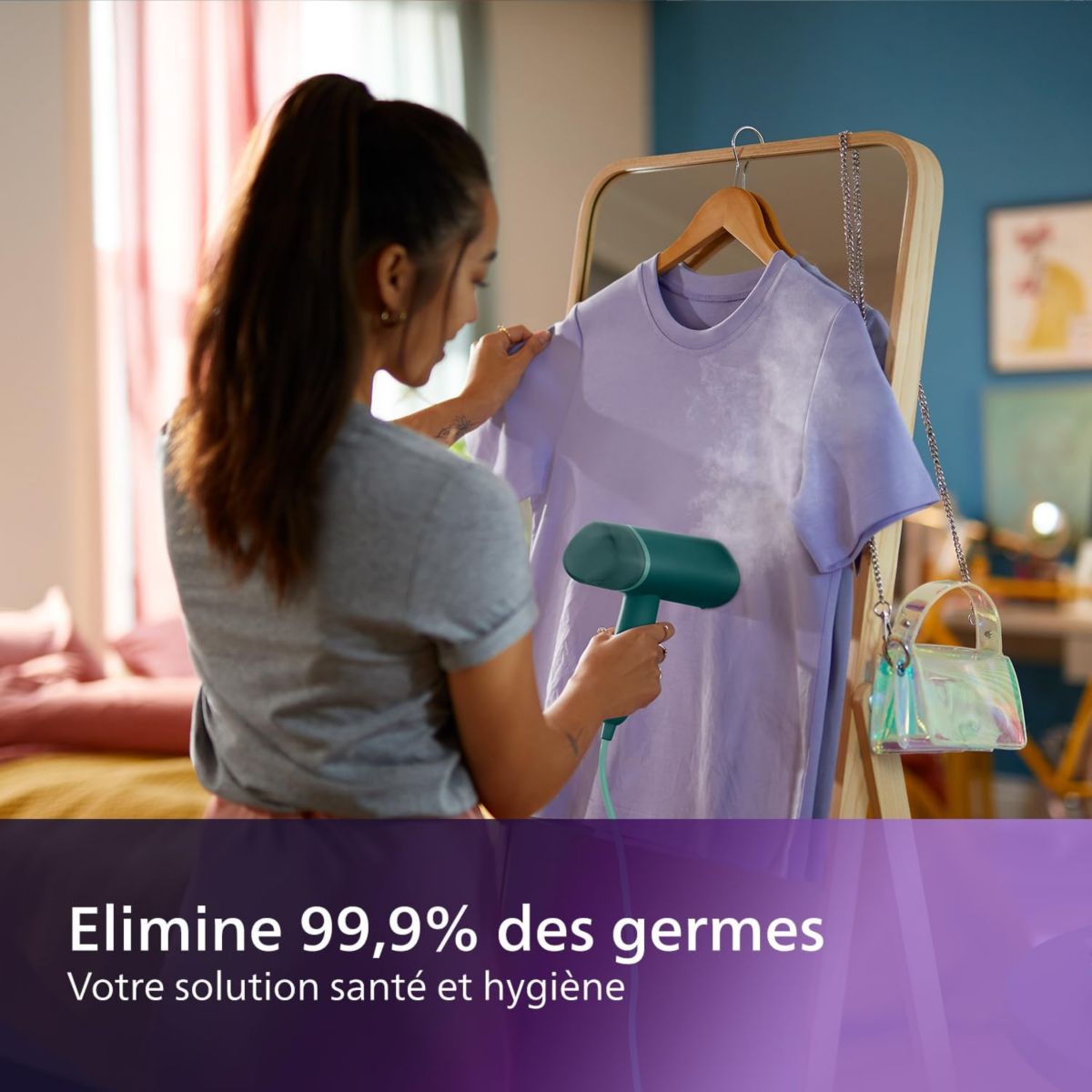 Défroisseur vapeur STH3020/70 Steamer Série 3000 Vert foncé, 30 sec*, 1000W couleur unique, PHILIPS