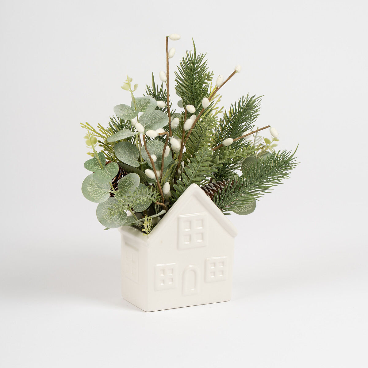 29cm Winter Pine & Berry House Arrangement green, SO'HOME